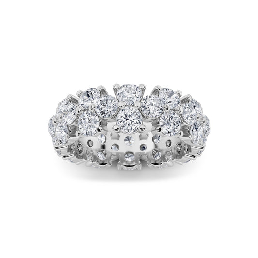 5Cttw Round Shaped Lab Grown Diamond (F/VS) Eternity Band Ring in 14K Gold