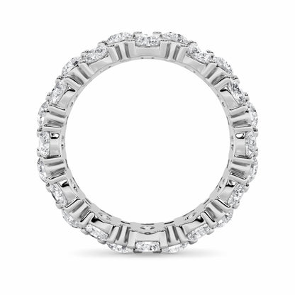 5Cttw Round Shaped Lab Grown Diamond (F/VS) Eternity Band Ring in 14K Gold