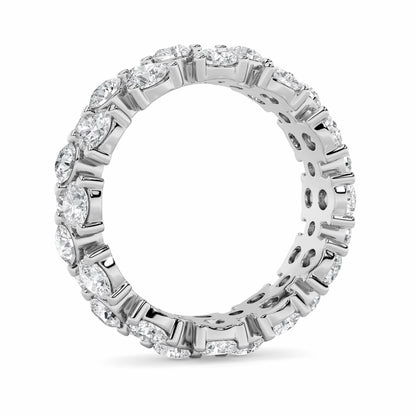 5Cttw Round Shaped Lab Grown Diamond (F/VS) Eternity Band Ring in 14K Gold