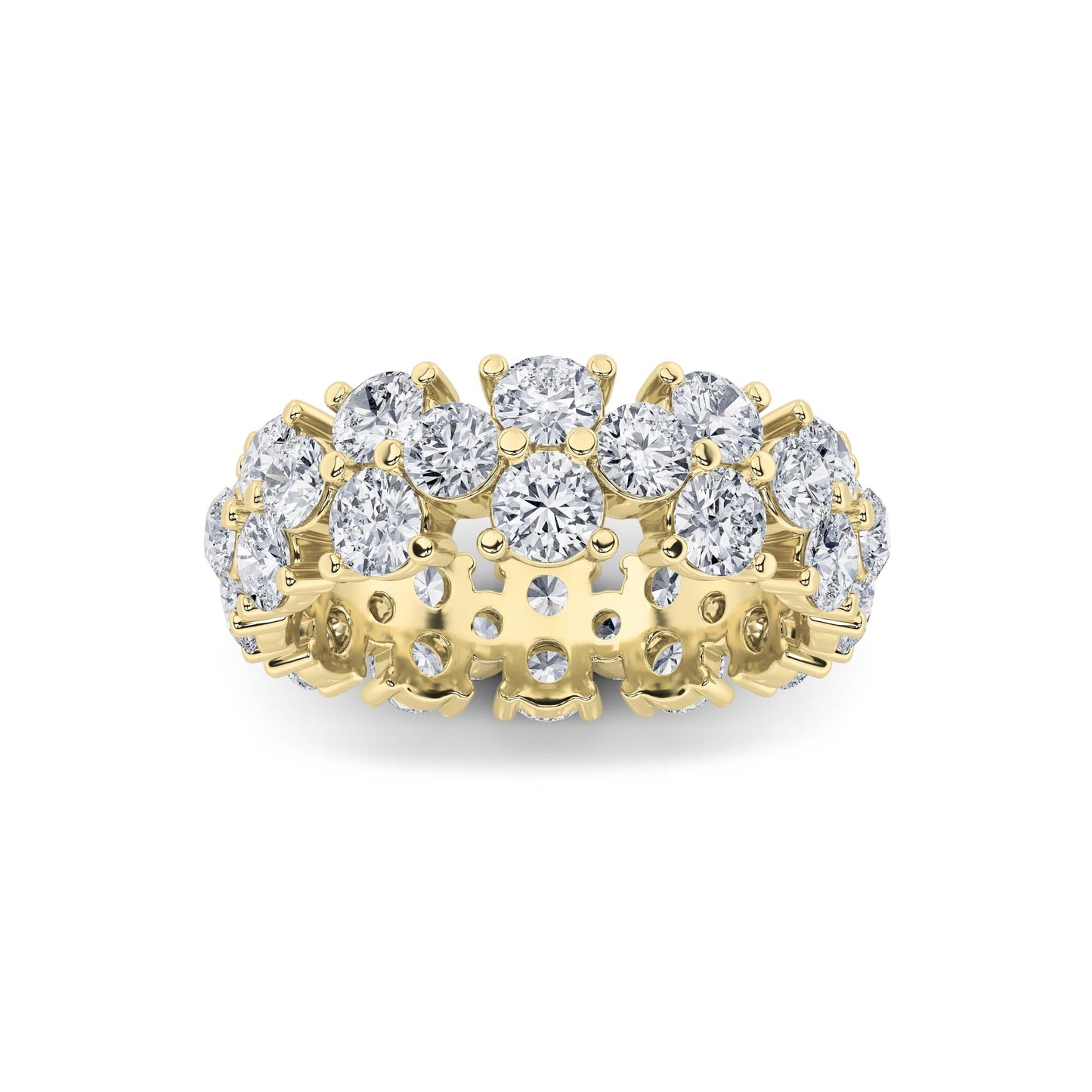 5Cttw Round Shaped Lab Grown Diamond (F/VS) Eternity Band Ring in 14K Gold