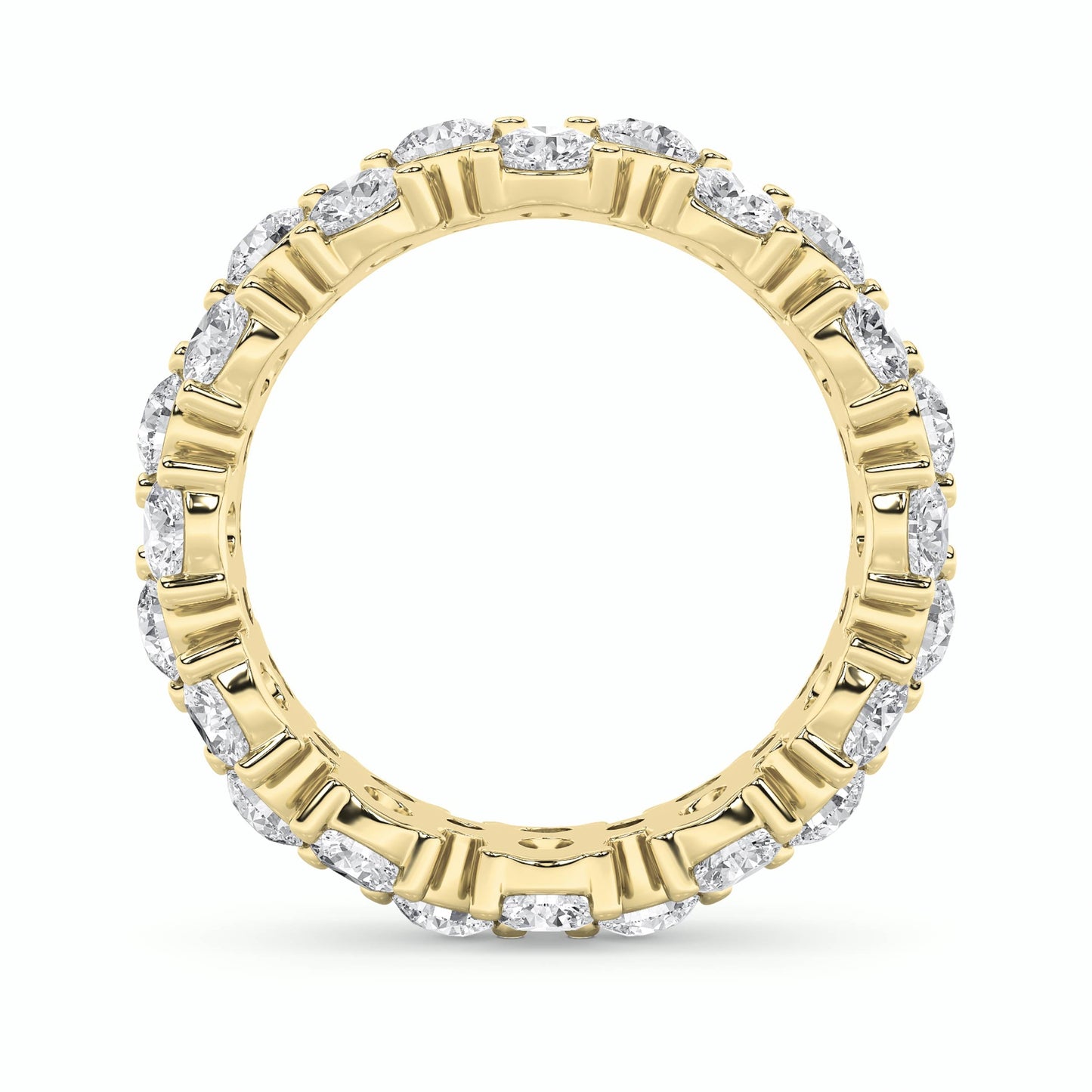 5Cttw Round Shaped Lab Grown Diamond (F/VS) Eternity Band Ring in 14K Gold
