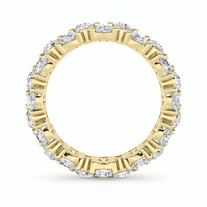 5Cttw Round Shaped Lab Grown Diamond (F/VS) Eternity Band Ring in 14K Gold