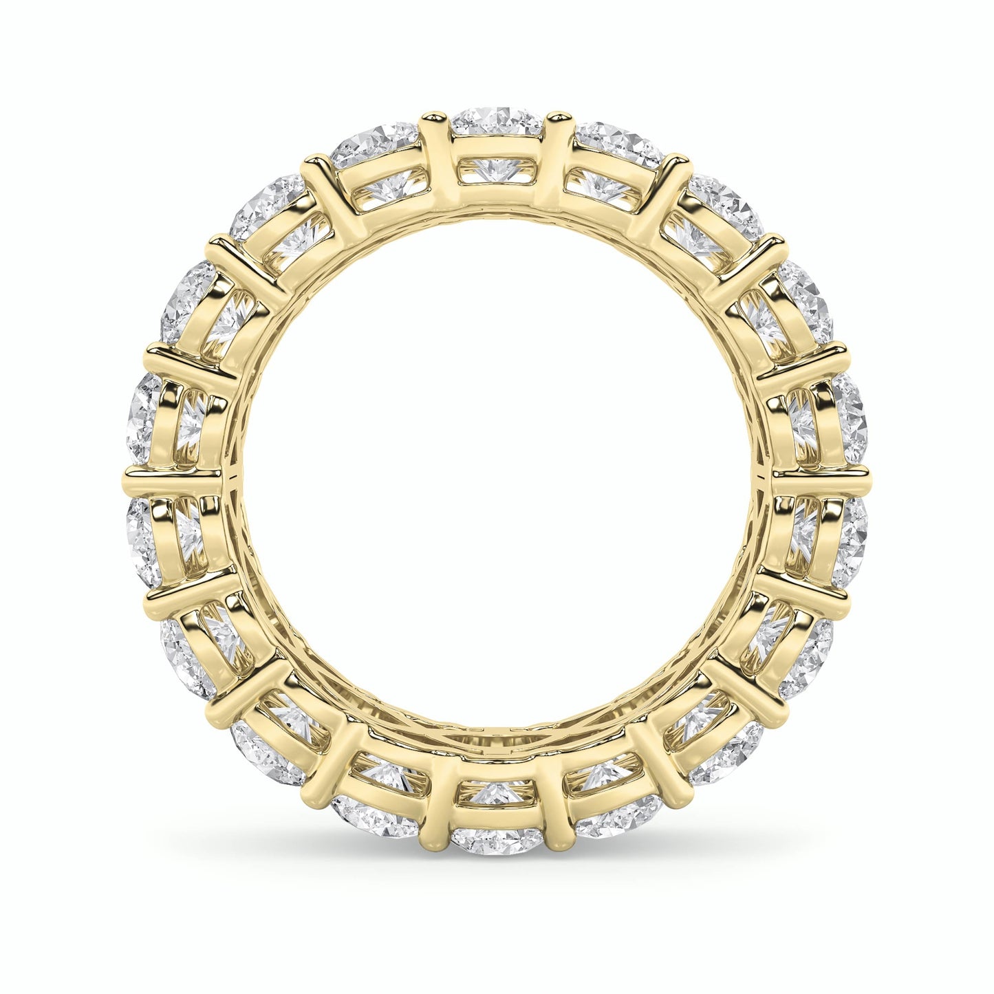 8Cttw Round Shaped Lab Grown Diamond (F/VS) Eternity Band Ring in 14K Gold