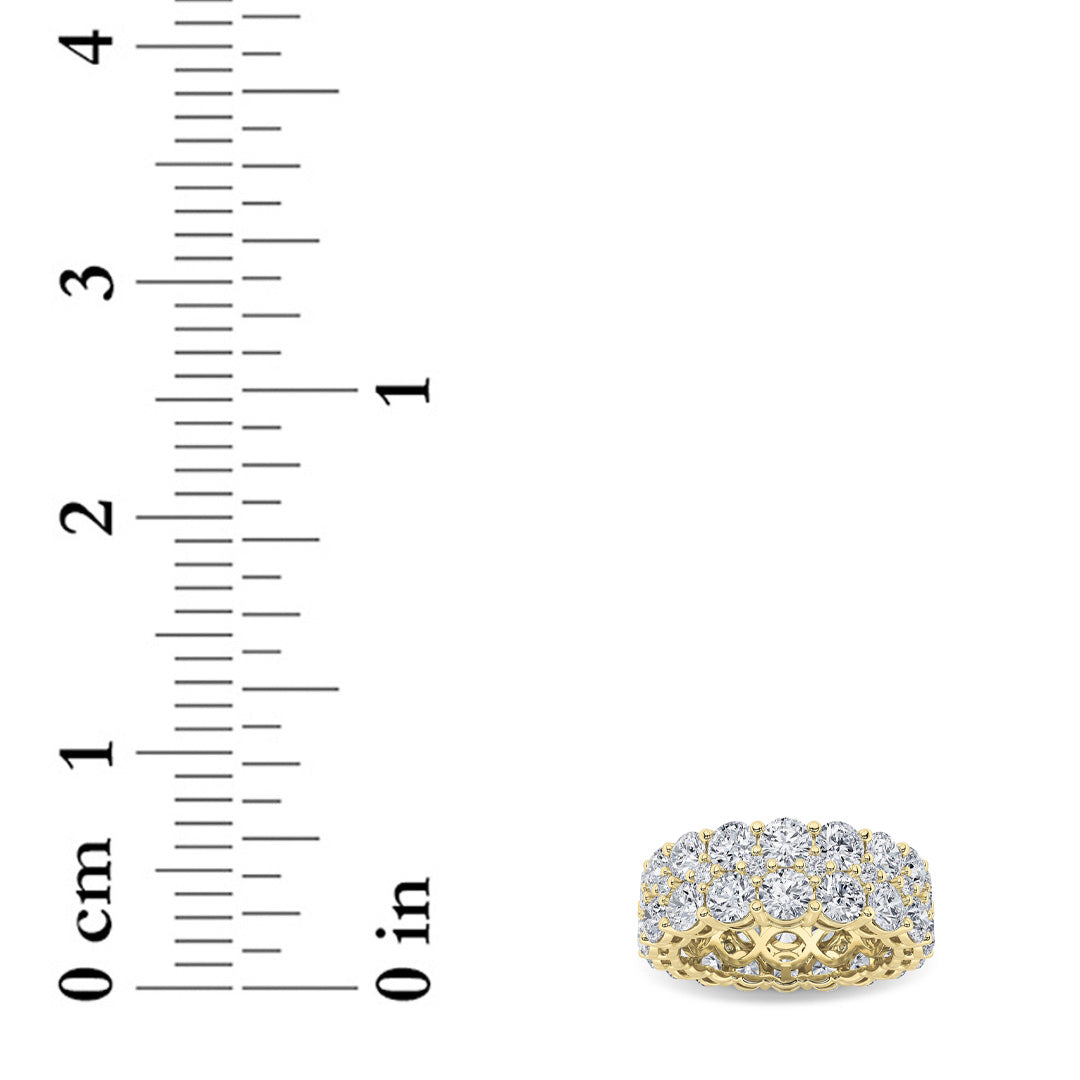 8Cttw Round Shaped Lab Grown Diamond (F/VS) Eternity Band Ring in 14K Gold
