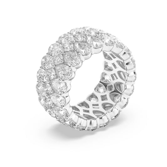 9Cttw Pear Shaped Lab Grown Diamond (F/VVS) Eternity Band Ring in 14K Gold