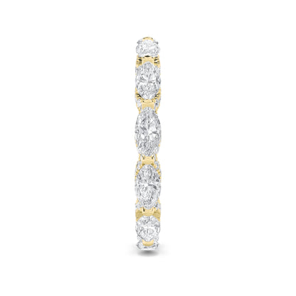 2.5Cttw Marquise Shaped Lab Grown Diamond (F/VS) Eternity Band Ring in 14K Gold