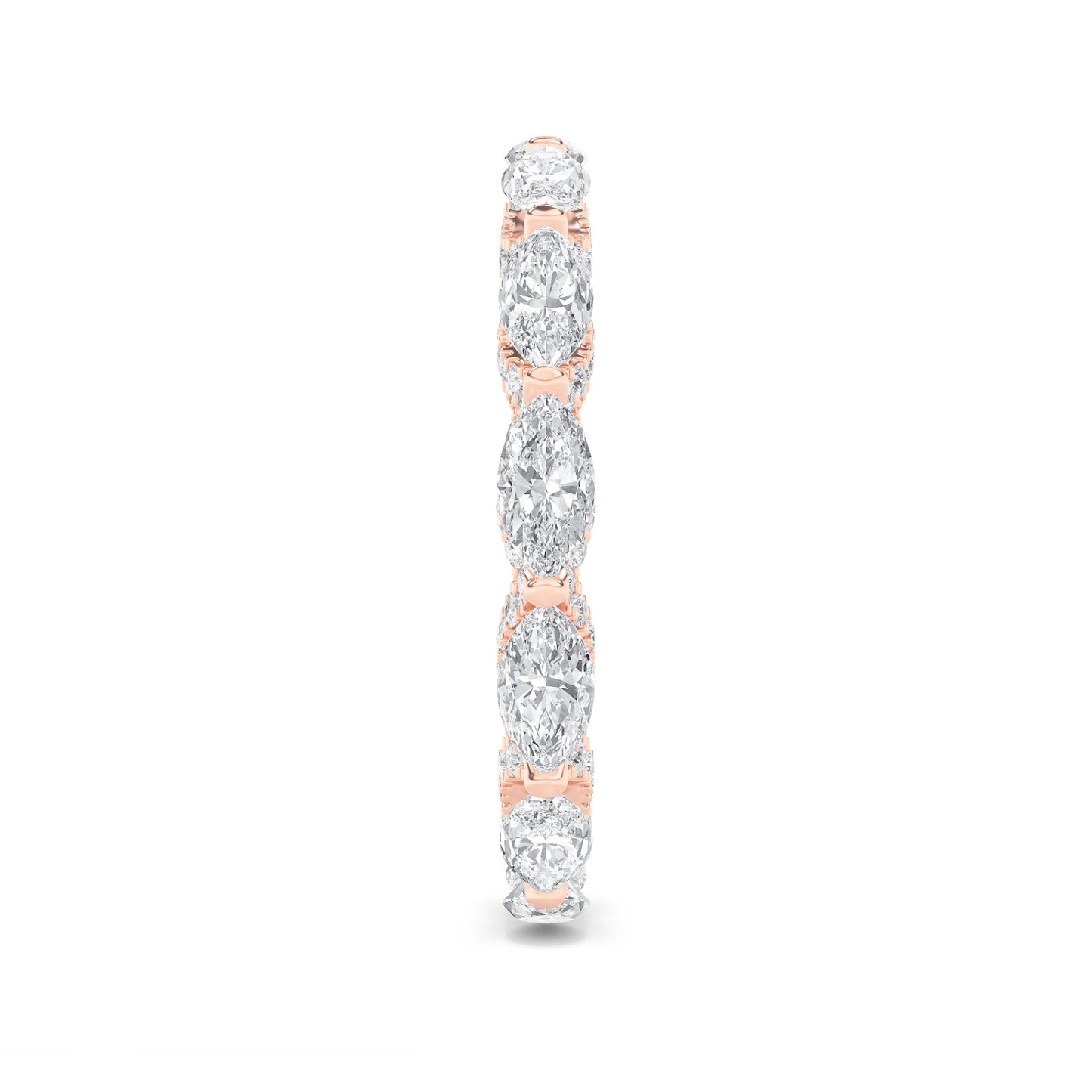 2.5Cttw Marquise Shaped Lab Grown Diamond (F/VS) Eternity Band Ring in 14K Gold