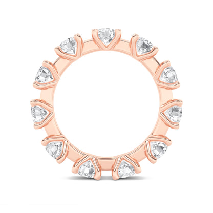 3Cttw Round Shaped Lab Grown Diamond (F/VS) Eternity Band Ring in 14K Gold
