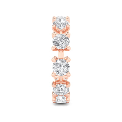 3Cttw Round Shaped Lab Grown Diamond (F/VS) Eternity Band Ring in 14K Gold