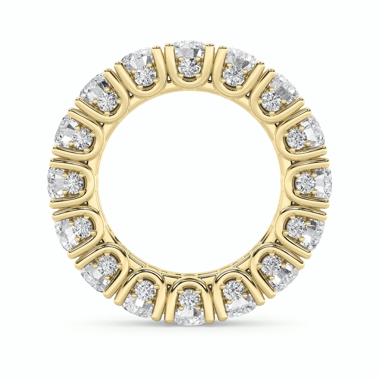 7Cttw Round Shaped Lab Grown Diamond (F/VS) Eternity Band Ring in 14K Gold