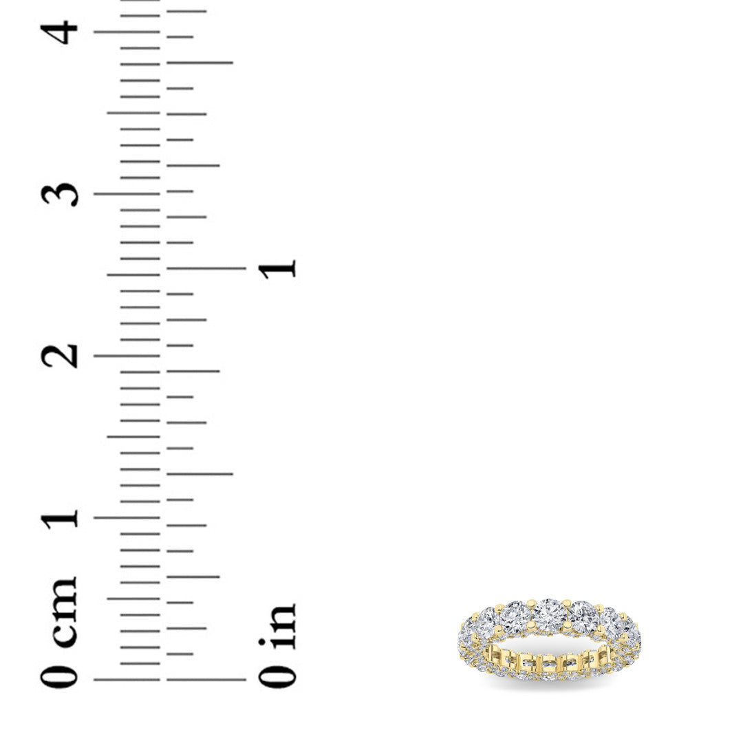 5Cttw Round Shaped Lab Grown Diamond (F/VS) Eternity Band Ring in 14K Gold