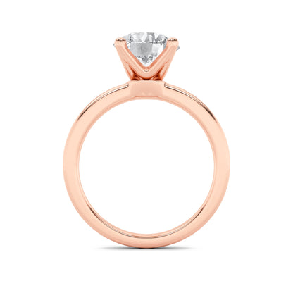 2Cttw Round Shaped Lab Grown Diamond (F/VS) Classic Solitaire Engagement Ring in 14K Gold