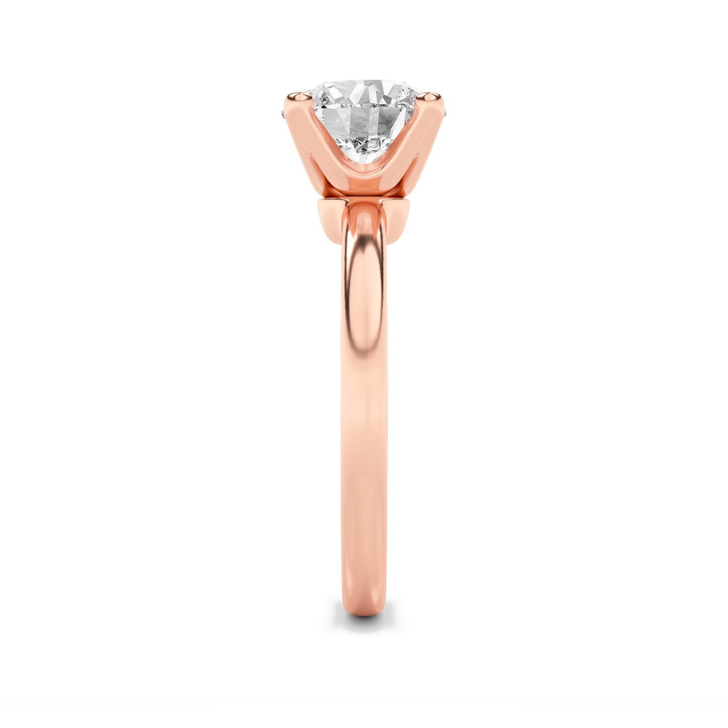 2Cttw Round Shaped Lab Grown Diamond (F/VS) Classic Solitaire Engagement Ring in 14K Gold