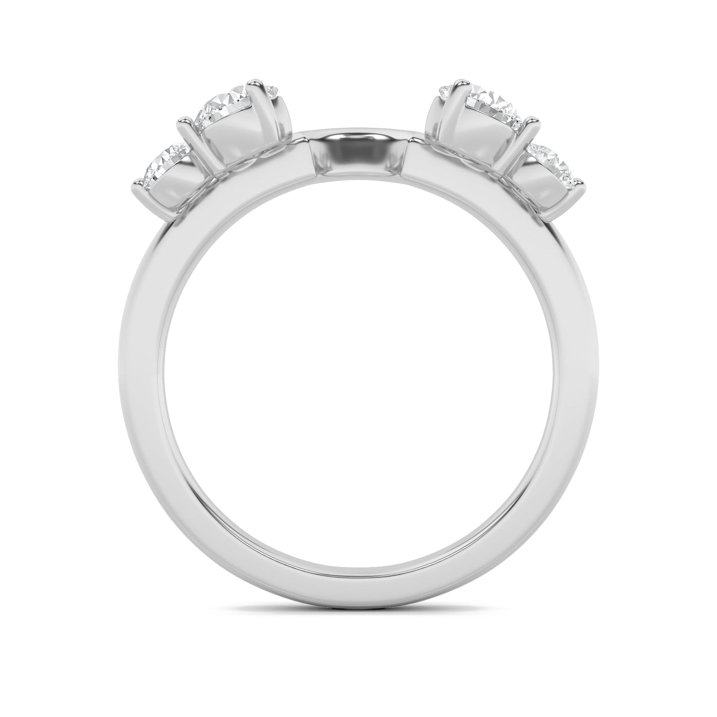 0.75Cttw Round Shaped Lab Grown Diamond (F/VS) Fashion Wrap Ring in 14K Gold