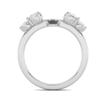 0.75Cttw Round Shaped Lab Grown Diamond (F/VS) Fashion Wrap Ring in 14K Gold