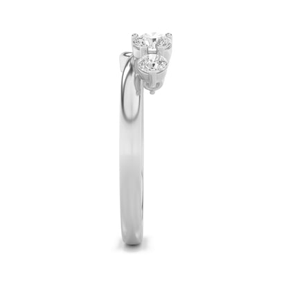 0.75Cttw Round Shaped Lab Grown Diamond (F/VS) Fashion Wrap Ring in 14K Gold