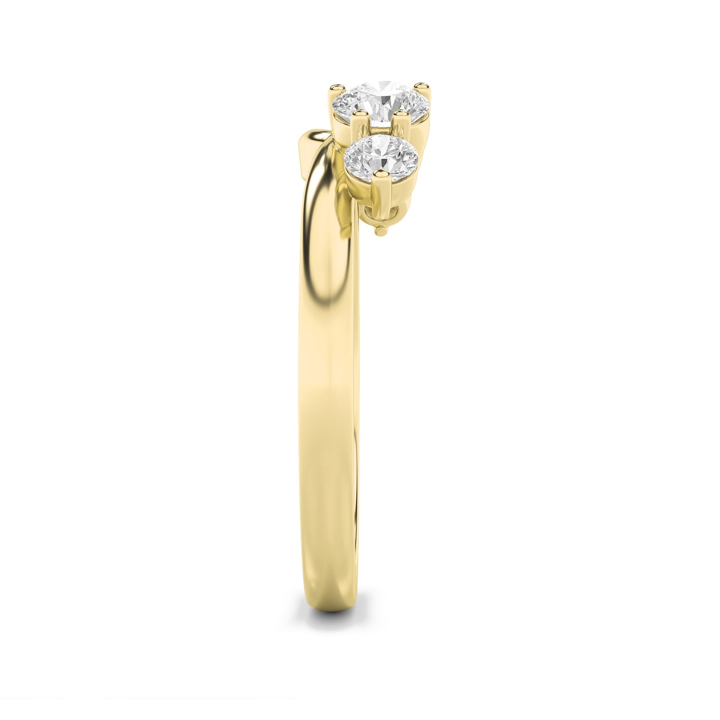 0.75Cttw Round Shaped Lab Grown Diamond (G/VS) Fashion Wrap Ring in 14K Gold