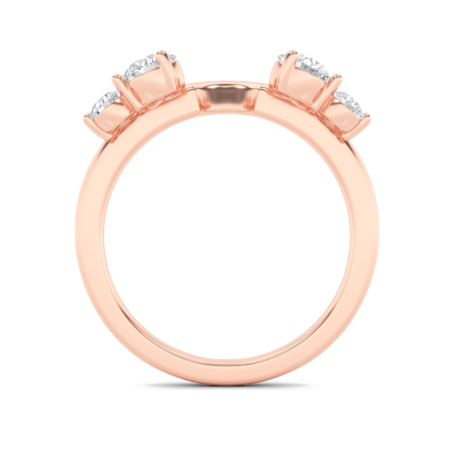 0.75Cttw Round Shaped Lab Grown Diamond (F/VS) Fashion Wrap Ring in 14K Gold