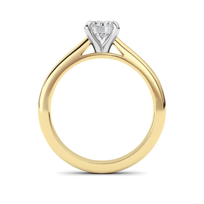 1Cttw Round Shaped Lab Grown Diamond (E/VS) Classic Solitaire Engagement Ring in 14K Gold