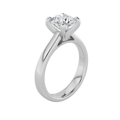 1.5Cttw Round Shaped Lab Grown Diamond (E/VS) Classic Solitaire Engagement Ring in 14K Gold