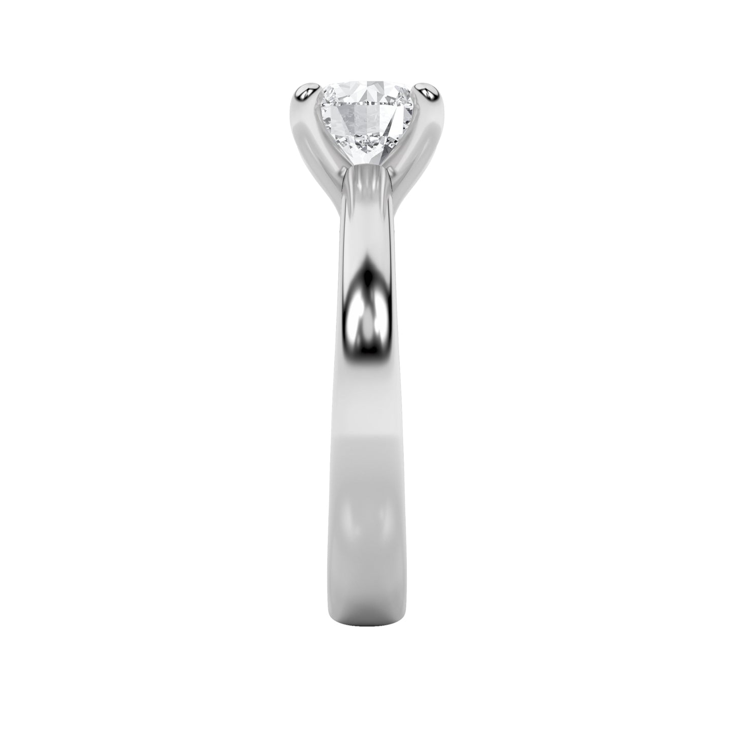 1.5Cttw Round Shaped Lab Grown Diamond (E/VS) Classic Solitaire Engagement Ring in 14K Gold