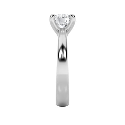 1.5Cttw Round Shaped Lab Grown Diamond (E/VS) Classic Solitaire Engagement Ring in 14K Gold