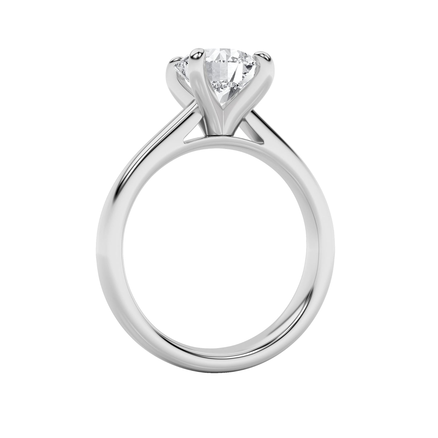 1.5Cttw Round Shaped Lab Grown Diamond (E/VS) Classic Solitaire Engagement Ring in 14K Gold