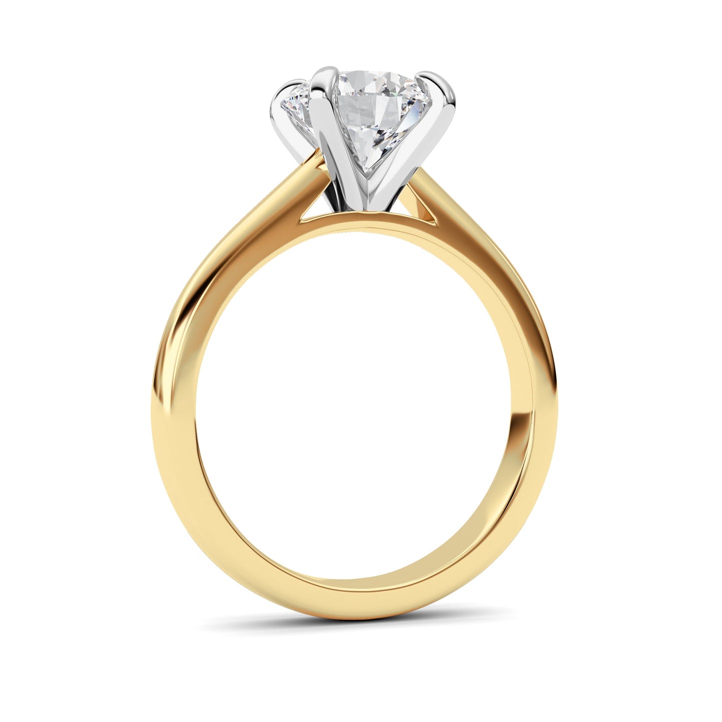 2Cttw Round Shaped Lab Grown Diamond (E/VS) Classic Solitaire Engagement Ring in 14K Gold
