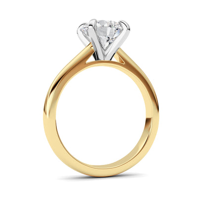 2Cttw Round Shaped Lab Grown Diamond (E/VS) Classic Solitaire Engagement Ring in 14K Gold