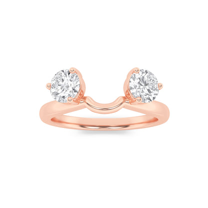 1Cttw Round Shaped Lab Grown Diamond (F/VS) Wrap Ring in 14K Gold