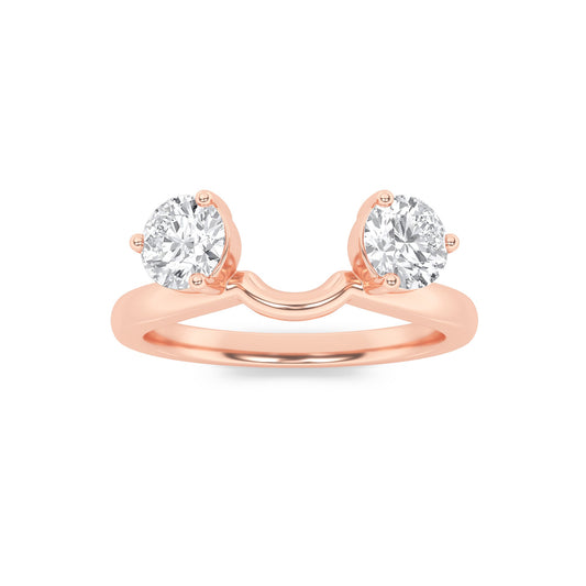 1Cttw Round Shaped Lab Grown Diamond (F/VS) Wrap Ring in 14K Gold