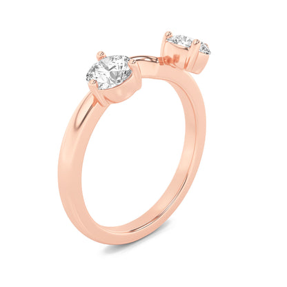 1Cttw Round Shaped Lab Grown Diamond (F/VS) Wrap Ring in 14K Gold
