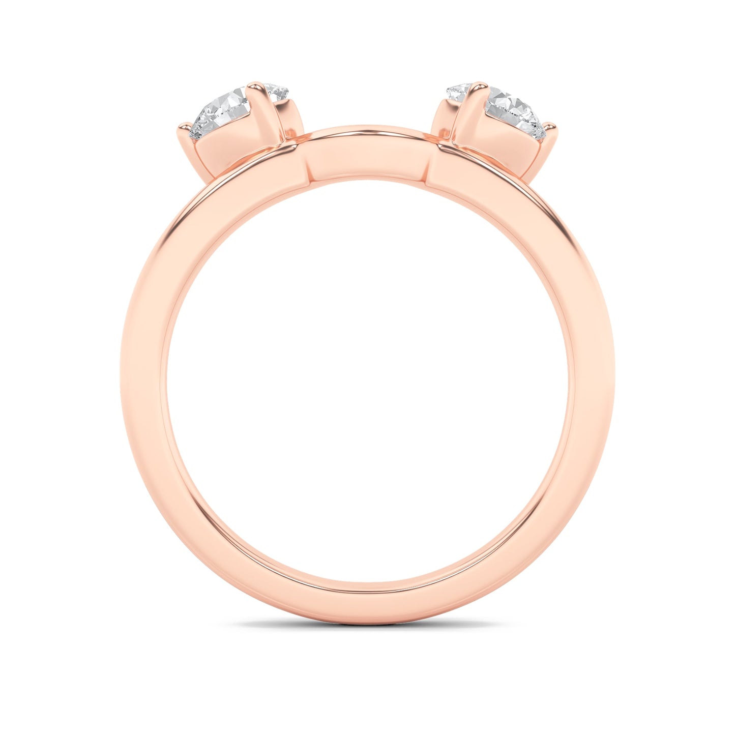 1Cttw Round Shaped Lab Grown Diamond (F/VS) Wrap Ring in 14K Gold