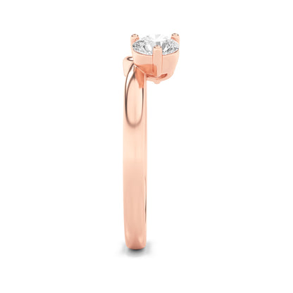 1Cttw Round Shaped Lab Grown Diamond (F/VS) Wrap Ring in 14K Gold