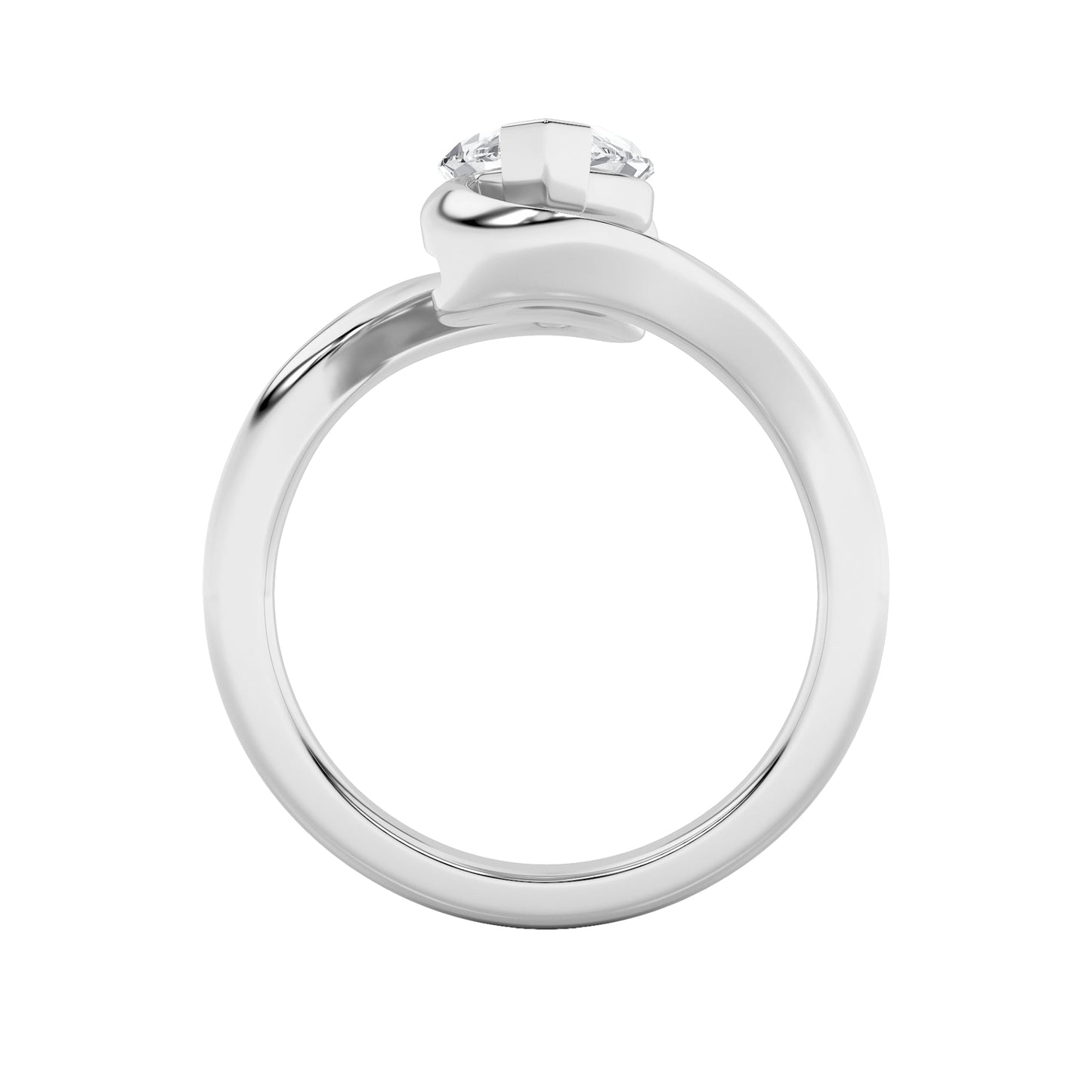 2Cttw Marquise Shaped Lab Grown Diamond (F/VS) Swirl Engagement Ring in 14K Gold