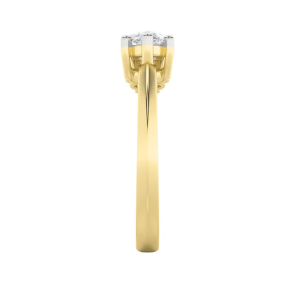 1Cttw Pear Shaped Lab Grown Diamond (F/VS) East West Fashion Ring in 14K Gold