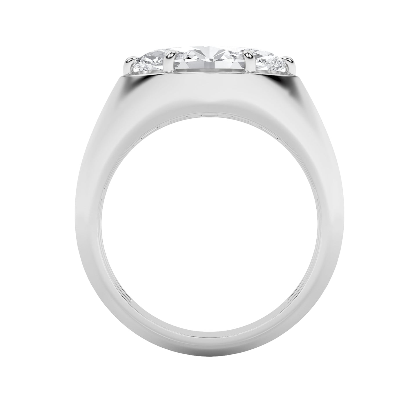 2Cttw Marquise Shaped Lab Grown Diamond (F/VS) East West Solitaire Ring in 14K Gold