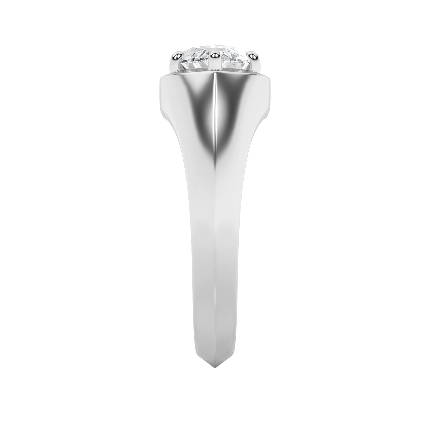 2Cttw Marquise Shaped Lab Grown Diamond (F/VS) East West Solitaire Ring in 14K Gold