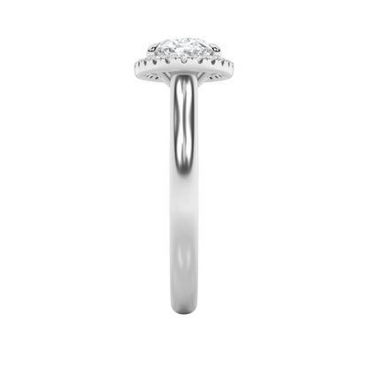 2Cttw Oval Shaped Lab Grown Diamond (F/VS) East West Accented Solitaire Ring in 14K Gold