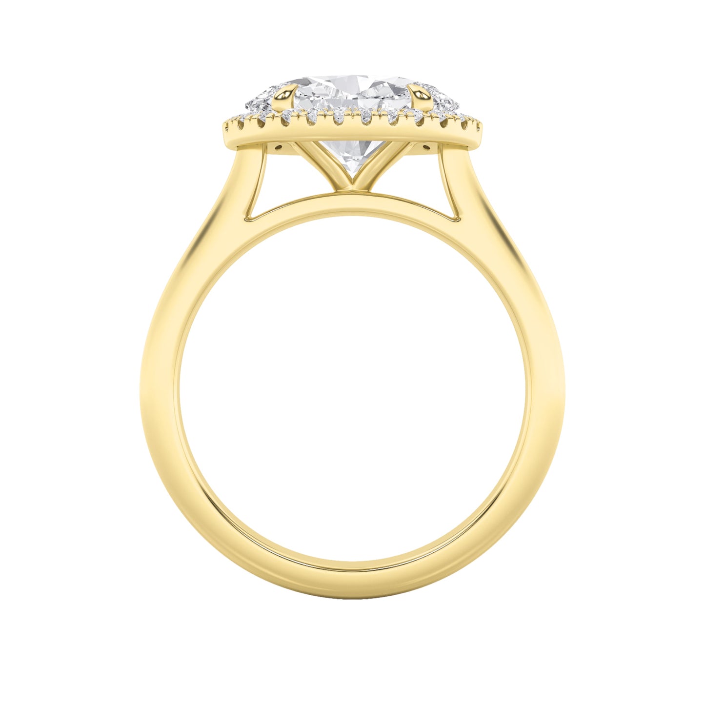 2Cttw Oval Shaped Lab Grown Diamond (F/VS) East West Accented Solitaire Ring in 14K Gold