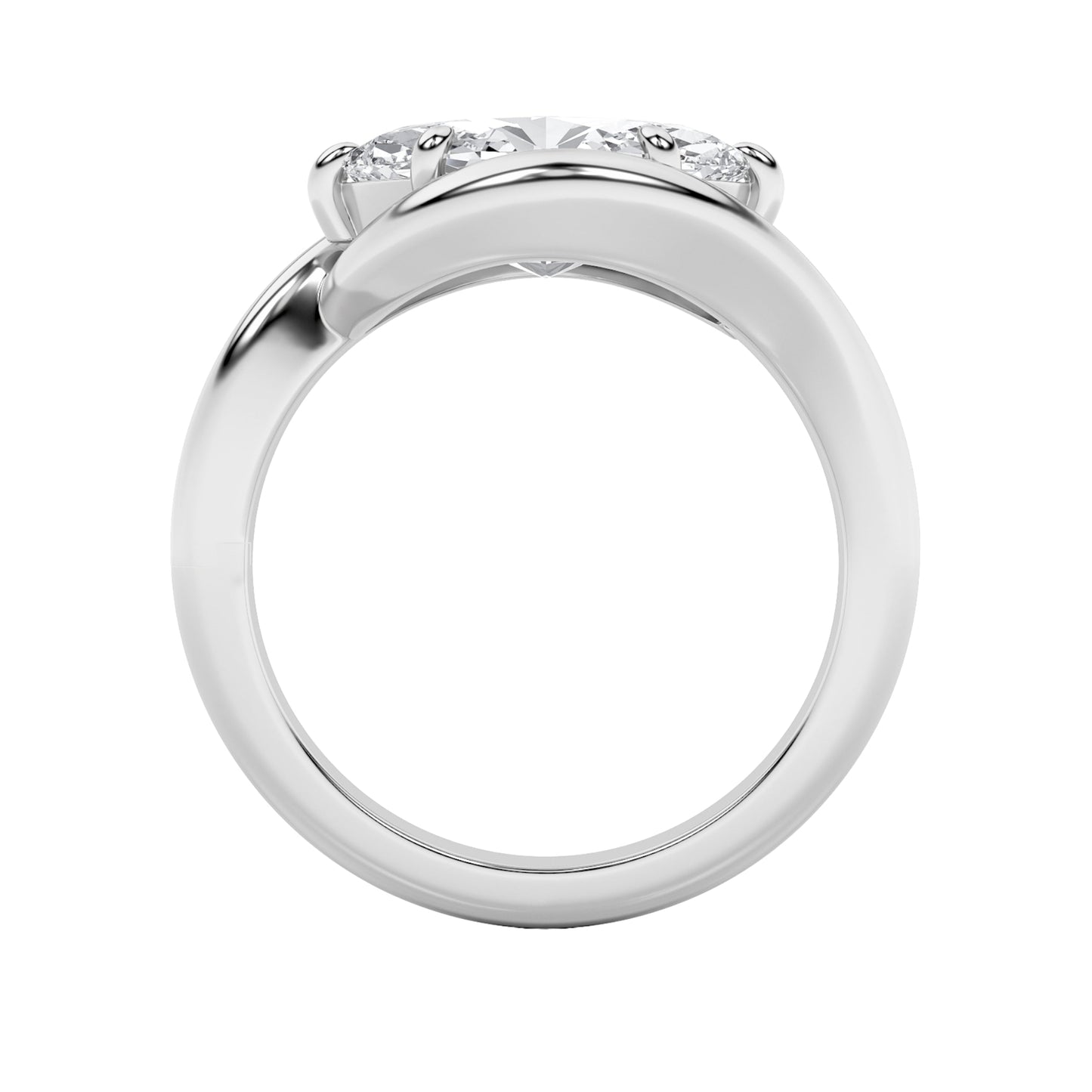 2Cttw Marquise Shaped Lab Grown Diamond (F/VS) East West Solitaire Ring in 14K Gold