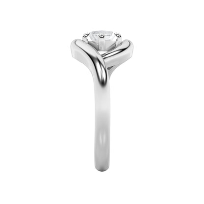 2Cttw Marquise Shaped Lab Grown Diamond (F/VS) East West Solitaire Ring in 14K Gold