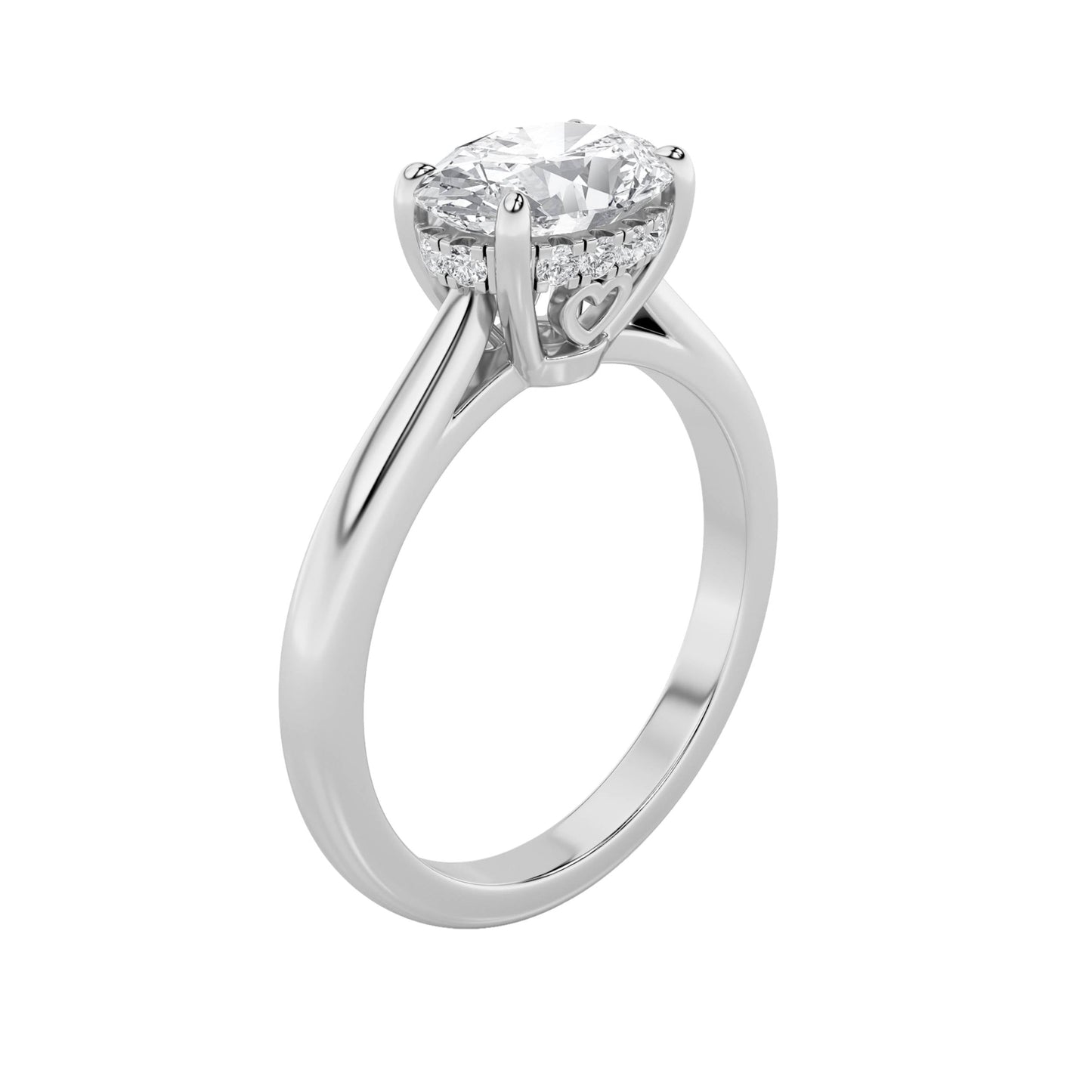 1.5Cttw Oval Shaped Lab Grown Diamond (F/VS) East West Solitaire Ring in 14K Gold