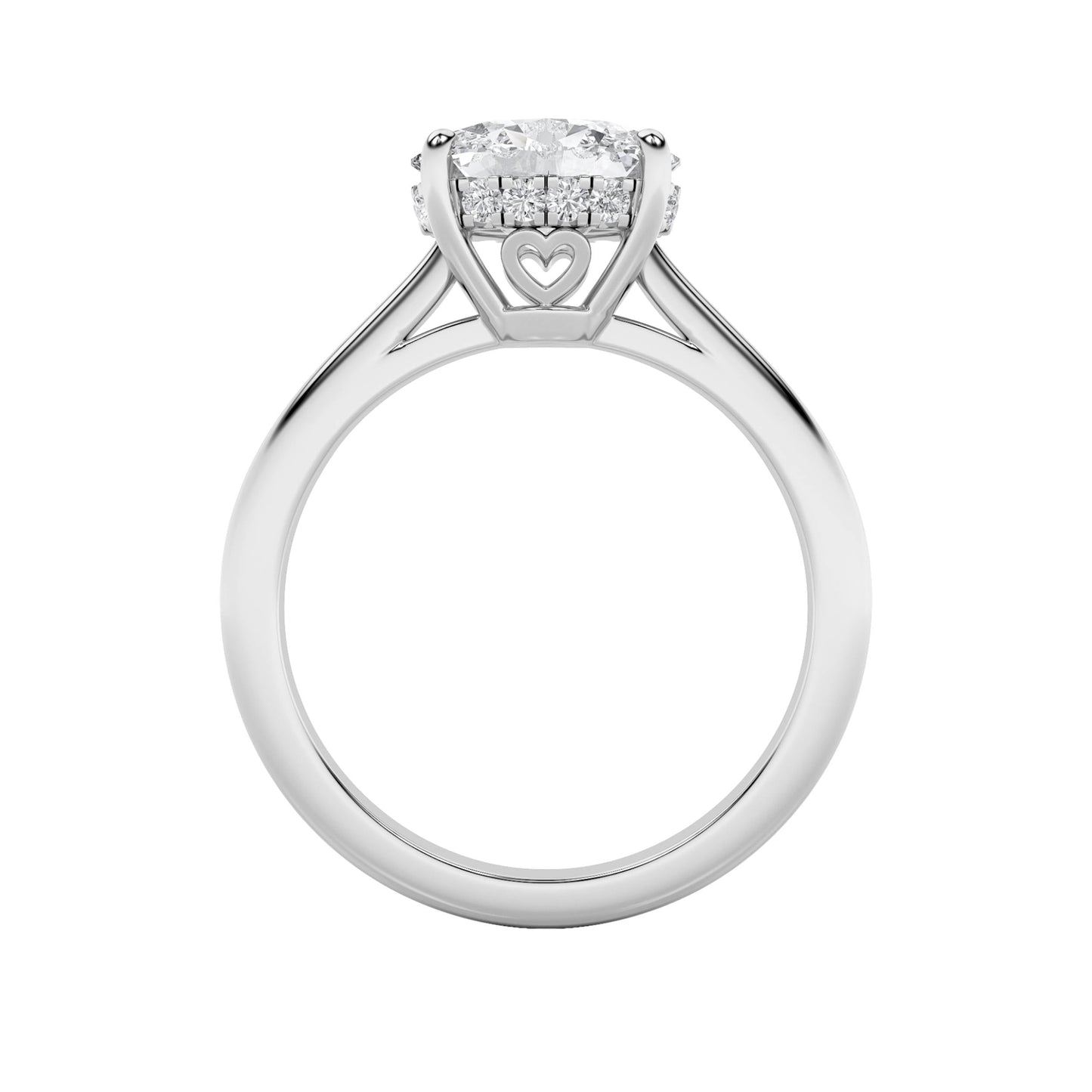 1.5Cttw Oval Shaped Lab Grown Diamond (F/VS) East West Solitaire Ring in 14K Gold
