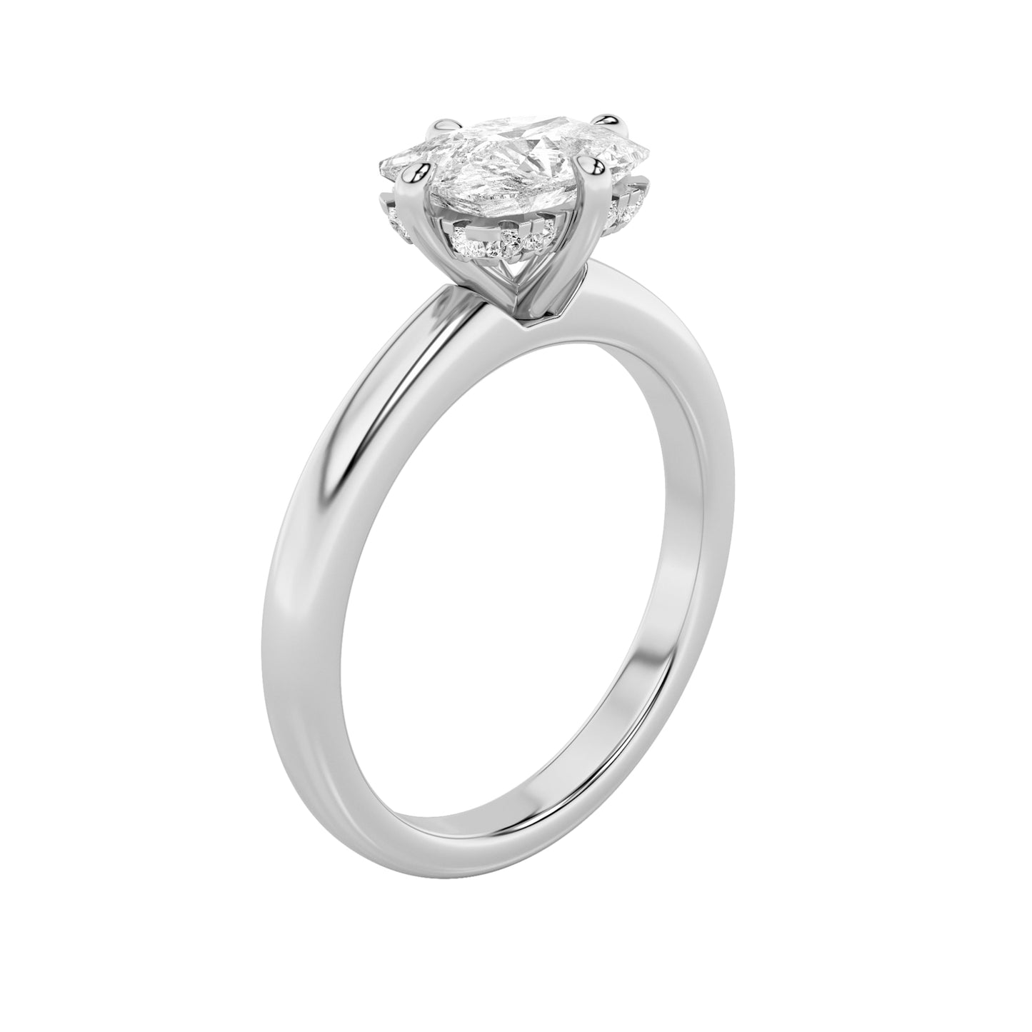 1.5Cttw Elongated Cushion Shaped Lab Grown Diamond(F/VS) East West Solitaire Ring in 14K Gold