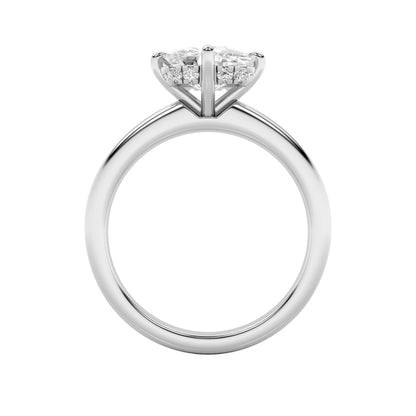 1.5Cttw Elongated Cushion Shaped Lab Grown Diamond(F/VS) East West Solitaire Ring in 14K Gold