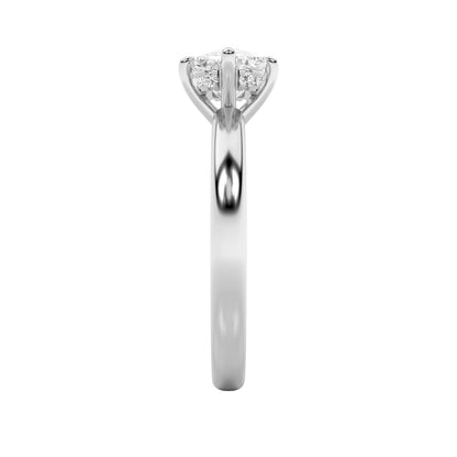 1.5Cttw Elongated Cushion Shaped Lab Grown Diamond(F/VS) East West Solitaire Ring in 14K Gold