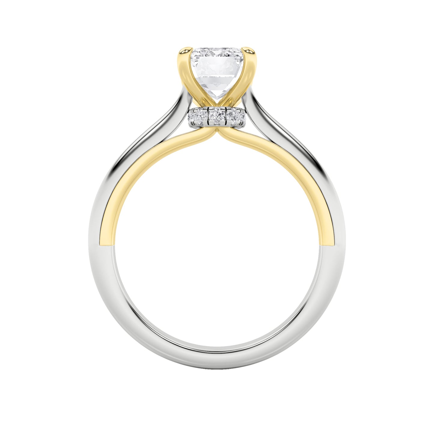 2Cttw Emerald Shaped Lab Grown Diamond (F/VS) Solitaire Engagement Ring in 14K Gold