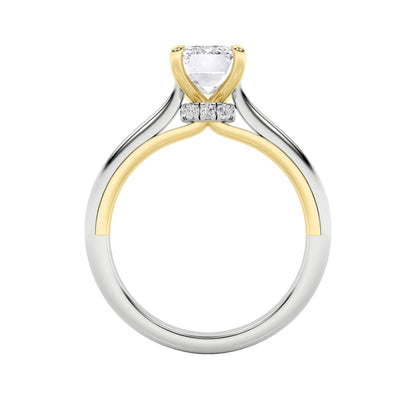 2Cttw Emerald Shaped Lab Grown Diamond (F/VS) Solitaire Engagement Ring in 14K Gold