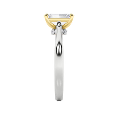 2Cttw Emerald Shaped Lab Grown Diamond (F/VS) Solitaire Engagement Ring in 14K Gold